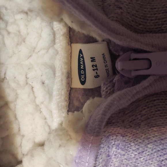 6-12m old navy fleece jacket - Picture 2 of 4